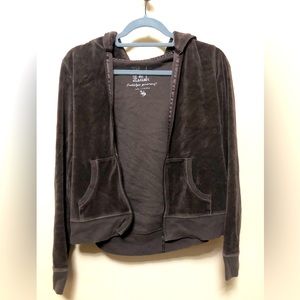VICTORIA’s SECRET PLUSH & LUSH brown zip up hoodie SIZE M